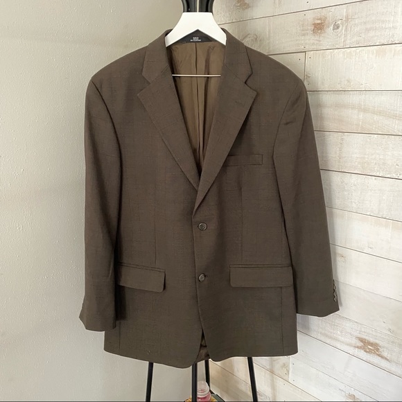 Haggar Black Label Men's Wool Blend Button Front Blazer Size 42 R - Picture 11 of 11